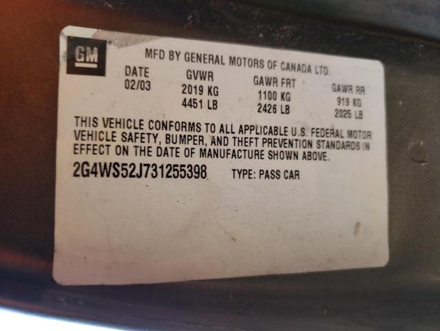 Photo 10 from auction – 2003 BUICK CENTURY CU with VIN 2G4WS52J731255398