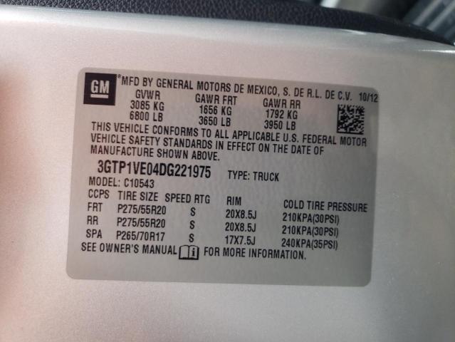 Photo 10 from auction – 2013 GMC 2500 with VIN 3GTP1VE04DG221975