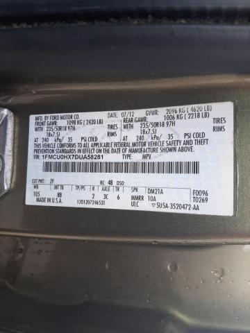 Photo 10 from auction – 2013 FORD ESCAPE SEL with VIN 1FMCU0HX7DUA58281