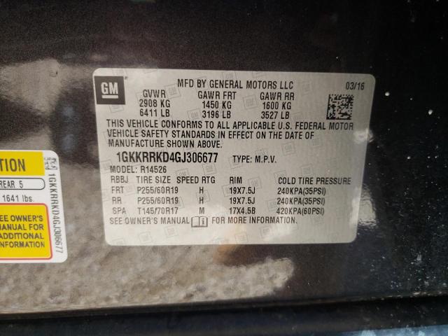 Photo 10 from auction – 2016 GMC ACADIA SLT with VIN 1GKKRRKD4GJ306677