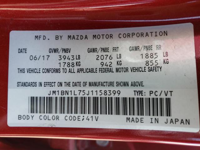 Photo 10 from auction – 2018 MAZDA 3 TOURING with VIN JM1BN1L75J1158399