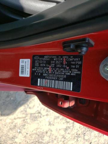 Photo 10 from auction – 2014 HYUNDAI ACCENT GLS with VIN KMHCT4AEXEU590838