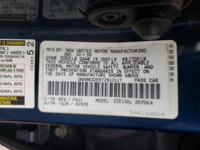 Photo 10 from auction – 2007 TOYOTA COROLLA CE with VIN 1NXBR32E97Z813117
