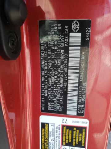 Photo 10 from auction – 2010 TOYOTA CAMRY BASE with VIN 4T4BF3EK1AR020403
