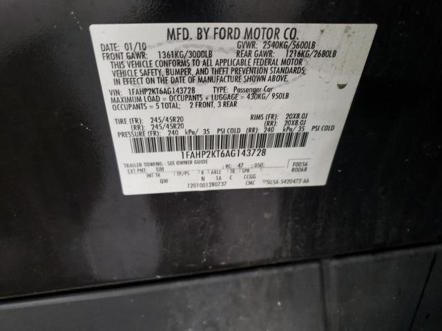 Photo 10 from auction – 2010 FORD TAURUS SHO with VIN 1FAHP2KT6AG143728