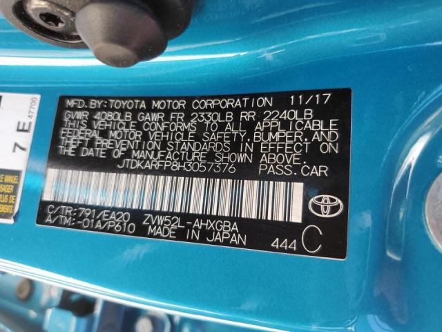 Photo 10 from auction – 2017 TOYOTA PRIUS PRIM with VIN JTDKARFP8H3057376