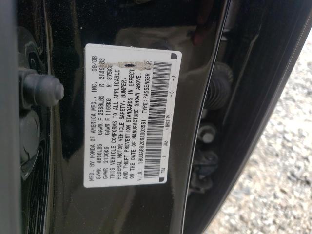 Photo 10 from auction – 2009 ACURA TL with VIN 19UUA86209A003561