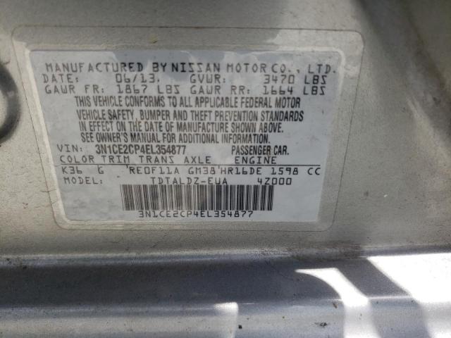 Photo 10 from auction – 2014 NISSAN VERSA NOTE with VIN 3N1CE2CP4EL354877