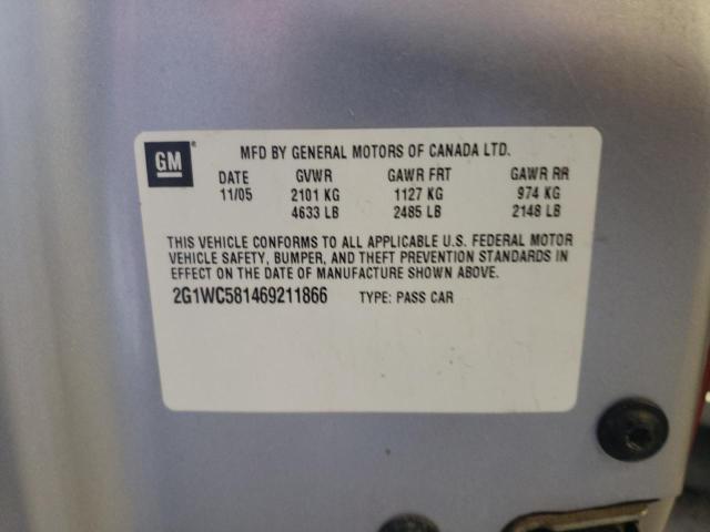 Photo 10 from auction – 2006 CHEVROLET IMPALA LT with VIN 2G1WC581469211866