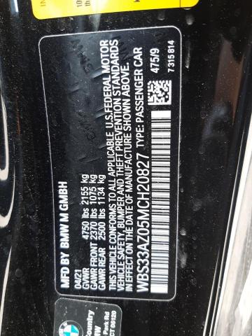 Photo 10 from auction – 2021 BMW M4 COMPETI with VIN WBS33AZ05MCH20827