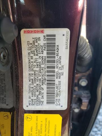 Photo 10 from auction – 2003 LEXUS ES 300 with VIN JTHBF30G230129964