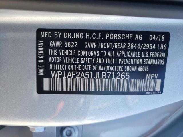 Photo 10 from auction – 2018 PORSCHE MACAN TURB with VIN WP1AF2A51JLB71265