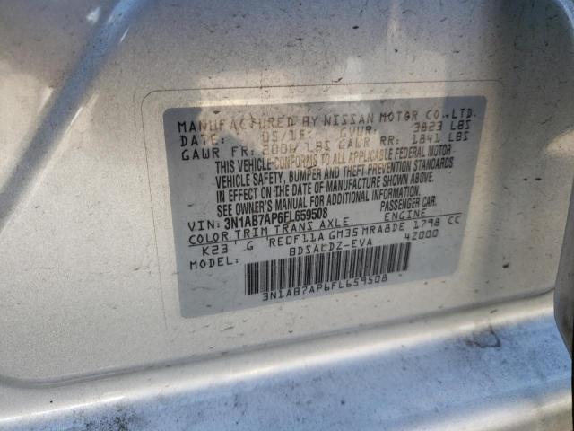 Photo 10 from auction – 2015 NISSAN SENTRA S with VIN 3N1AB7AP6FL659508
