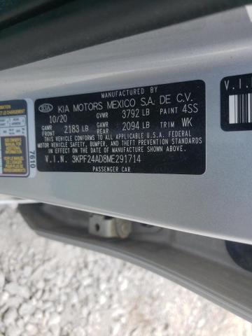 Photo 10 from auction – 2021 KIA FORTE FE with VIN 3KPF24AD8ME291714