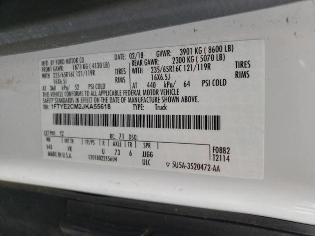Photo 10 from auction – 2018 FORD TRANSIT T- with VIN 1FTYE2CM2JKA55618