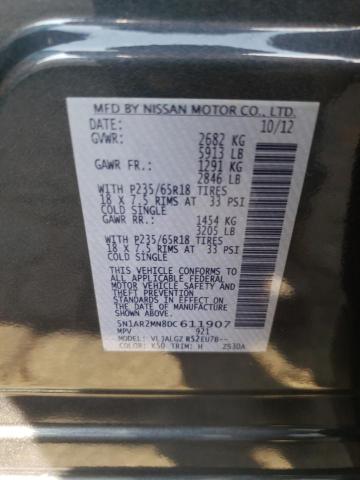 Photo 10 from auction – 2013 NISSAN PATHFINDER with VIN 5N1AR2MN8DC611907