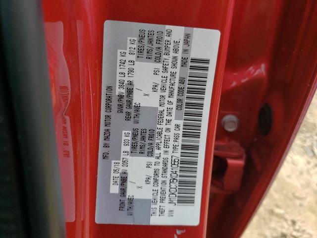 Photo 10 from auction – 2019 MAZDA CX-3 TOURI with VIN JM1DKDC76K0410557