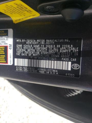 Photo 10 from auction – 2011 TOYOTA CAMRY BASE with VIN 4T1BF3EK9BU211921