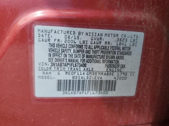 Photo 10 from auction – 2015 NISSAN SENTRA S with VIN 3N1AB7AP1FL673400