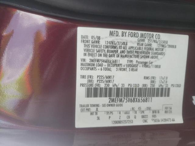 Photo 10 from auction – 2008 MERCURY GRAND MARQ with VIN 2MEFM75V68X656811