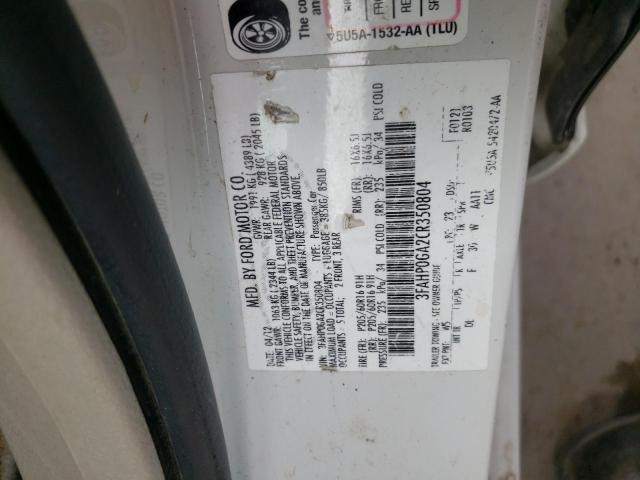 Photo 10 from auction – 2012 FORD FUSION S with VIN 3FAHP0GA2CR350804