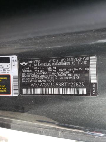 Photo 10 from auction – 2011 MINI COOPER S with VIN WMWSV3C58BTY22823