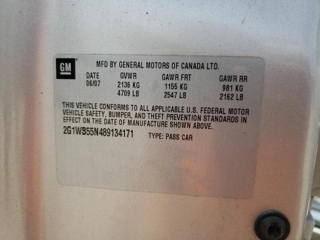 Photo 10 from auction – 2008 CHEVROLET IMPALA LS with VIN 2G1WB55N489134171
