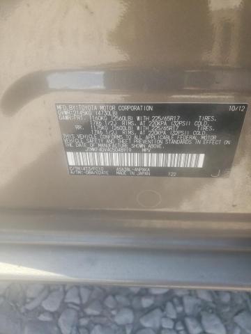 Photo 10 from auction – 2012 TOYOTA RAV4 with VIN JTMKF4DV4C5048919