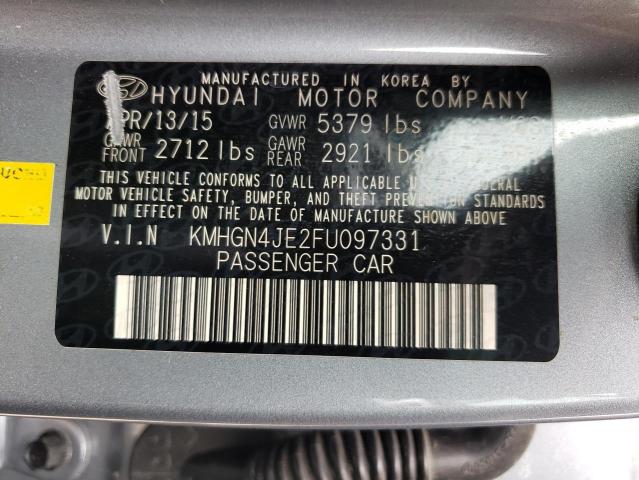Photo 10 from auction – 2015 HYUNDAI GENESIS 3. with VIN KMHGN4JE2FU097331