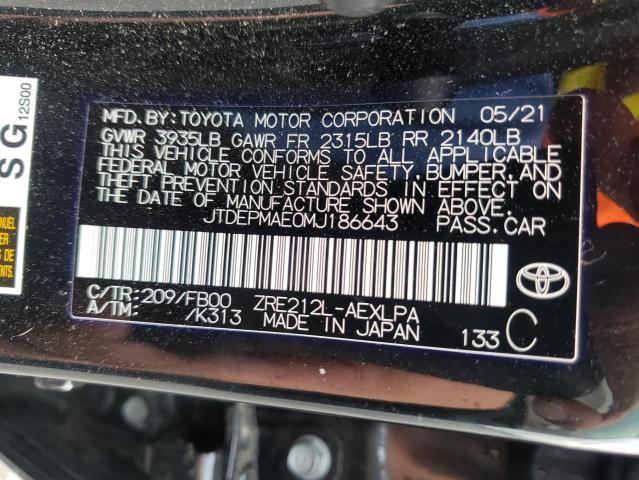 Photo 10 from auction – 2021 TOYOTA COROLLA LE with VIN JTDEPMAE0MJ186643