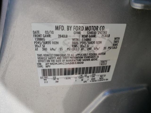 Photo 10 from auction – 2010 FORD EDGE LIMIT with VIN 2FMDK3KC3ABB33609