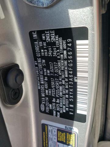 Photo 10 from auction – 2015 KIA SORENTO LX with VIN 5XYKT3A64FG566749