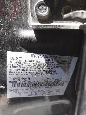 Photo 10 from auction – 2005 FORD FIVE HUNDR with VIN 1FAFP24185G160216