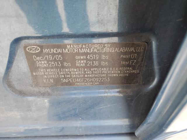 Photo 10 from auction – 2006 HYUNDAI SONATA GLS with VIN 5NPEU46F26H092253
