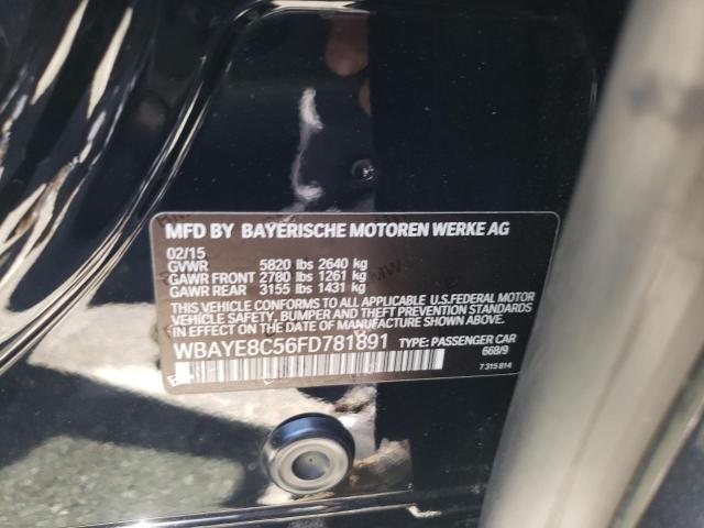 Photo 10 from auction – 2015 BMW 750LI with VIN WBAYE8C56FD781891