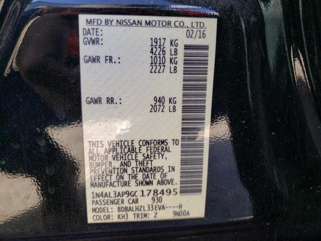 Photo 10 from auction – 2016 NISSAN ALTIMA 2.5 with VIN 1N4AL3AP9GC178495