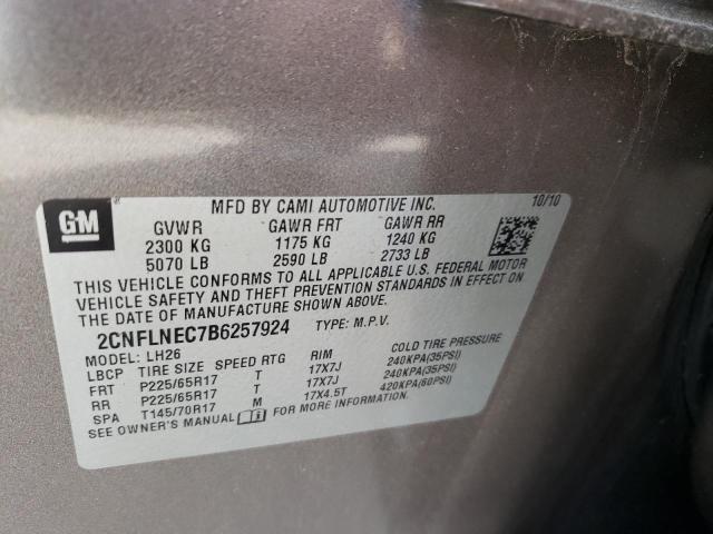 Photo 10 from auction – 2011 CHEVROLET EQUINOX LT with VIN 2CNFLNEC7B6257924