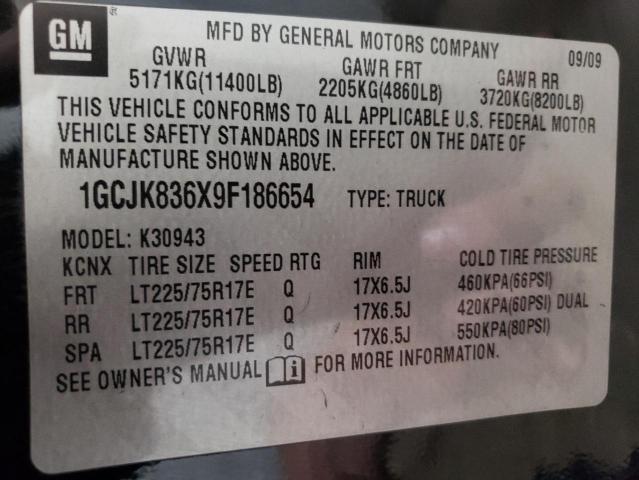 Photo 10 from auction – 2009 CHEVROLET SILVERADO with VIN 1GCJK836X9F186654