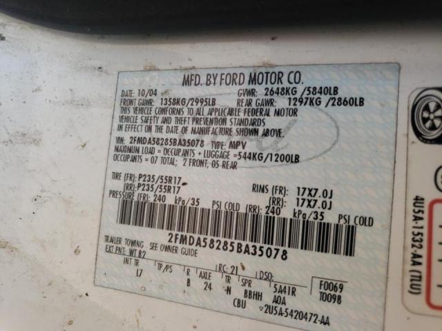 Photo 10 from auction – 2005 FORD FREESTAR L with VIN 2FMDA58285BA35078