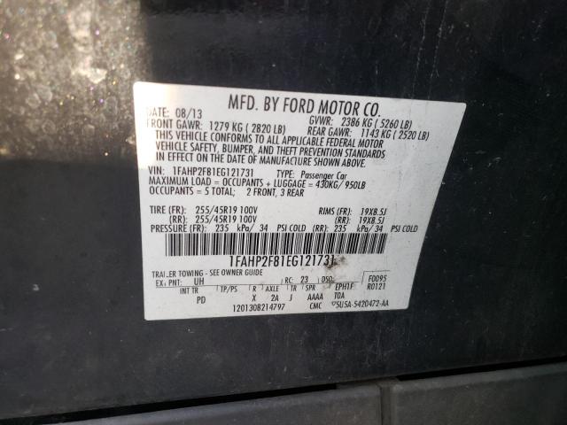 Photo 10 from auction – 2014 FORD TAURUS LIM with VIN 1FAHP2F81EG121731