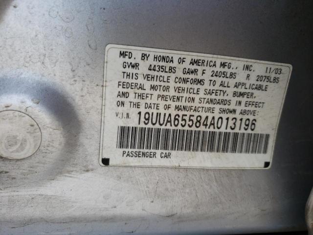 Photo 10 from auction – 2004 ACURA TL with VIN 19UUA65584A013196