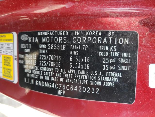 Photo 10 from auction – 2012 KIA SEDONA LX with VIN KNDMG4C76C6420232