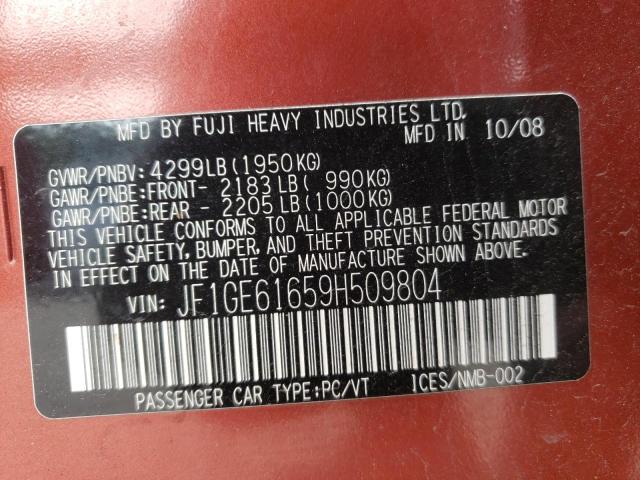 Photo 10 from auction – 2009 SUBARU IMPREZA 2. with VIN JF1GE61659H509804