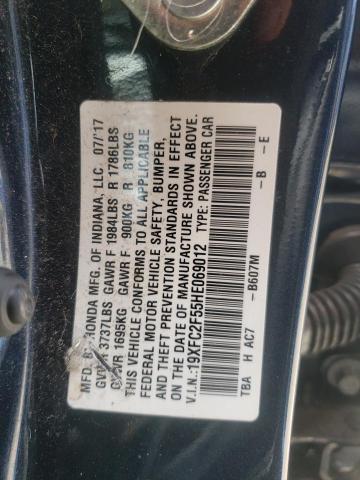 Photo 10 from auction – 2017 HONDA CIVIC LX with VIN 19XFC2F55HE069012