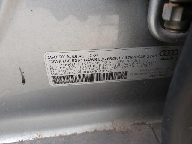 Photo 10 from auction – 2008 AUDI A6 3.2 QUA with VIN WAUDH74FX8N084275