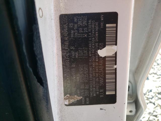 Photo 10 from auction – 2010 HYUNDAI SANTA FE G with VIN 5NMSG3AB4AH378068