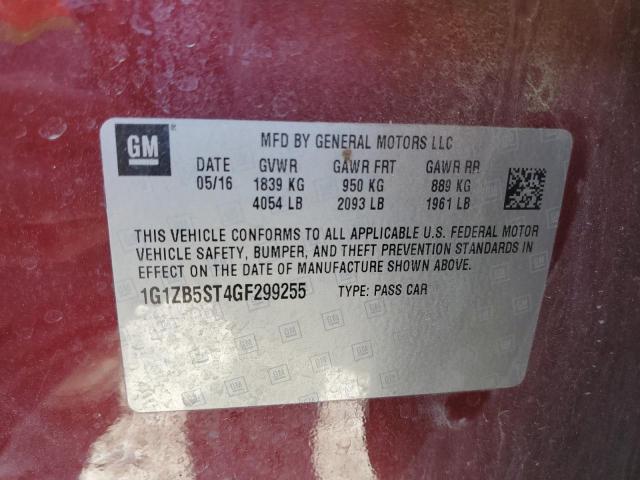 Photo 10 from auction – 2016 CHEVROLET MALIBU LS with VIN 1G1ZB5ST4GF299255