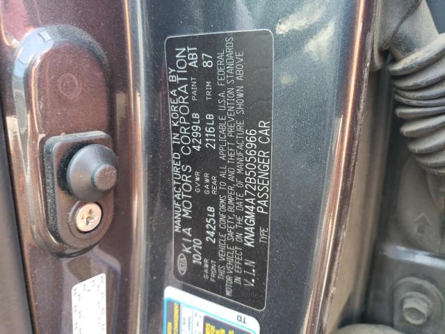 Photo 10 from auction – 2011 KIA OPTIMA LX with VIN KNAGM4A72B5056966