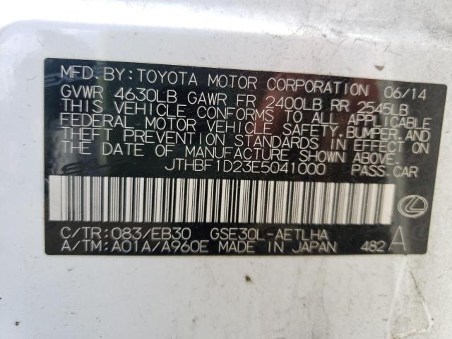 Photo 10 from auction – 2014 LEXUS IS 250 with VIN JTHBF1D23E5041000