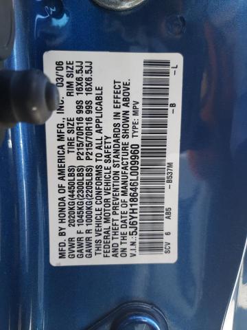 Photo 10 from auction – 2006 HONDA ELEMENT EX with VIN 5J6YH18646L009960